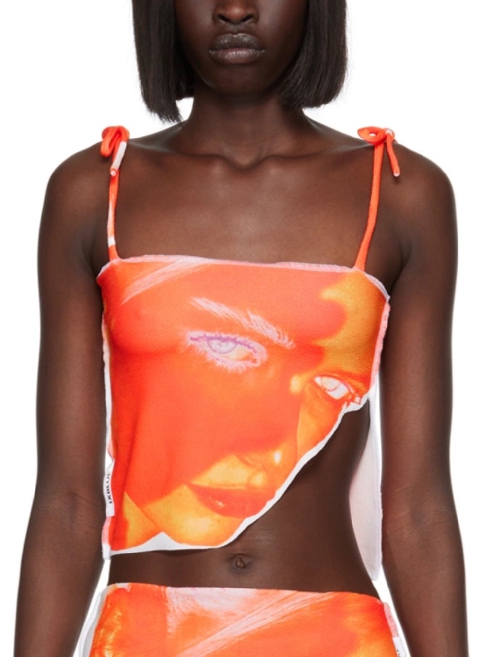 1XBLUE SSENSE Exclusive Orange Burn Tie Tank Top